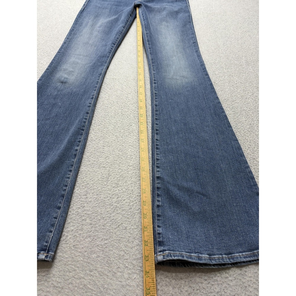 FRAME Le High Flare Jeans Womens 27 Blue Medium Wash High Rise Stretch - Picture 6 of 13